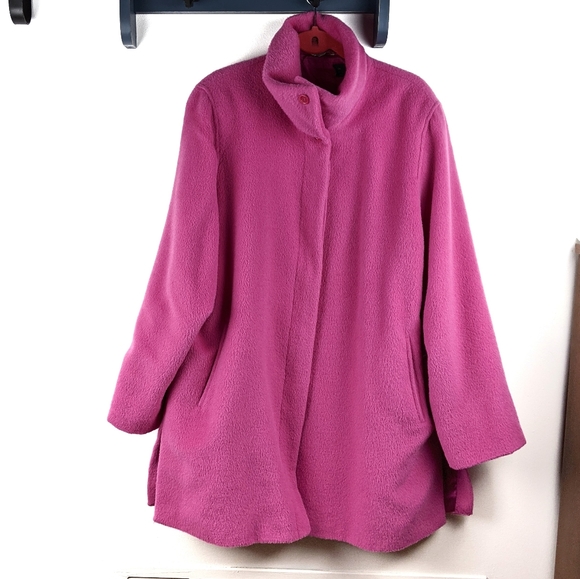 Max Mara Pink Alpaca Wool Teddy Coat - Picture 3 of 16